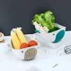 Creative plastic whale draining basket, single-layer multi-functional storage basket, fruit basket, kitchen vegetable washing basket Application Scenario